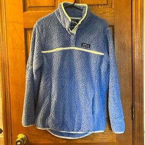 Lauren James preptec blue Sherpa pullover jacket